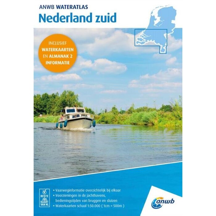 ANWB vaarkaarten ANWB Wateratlas Nederland-Zuid