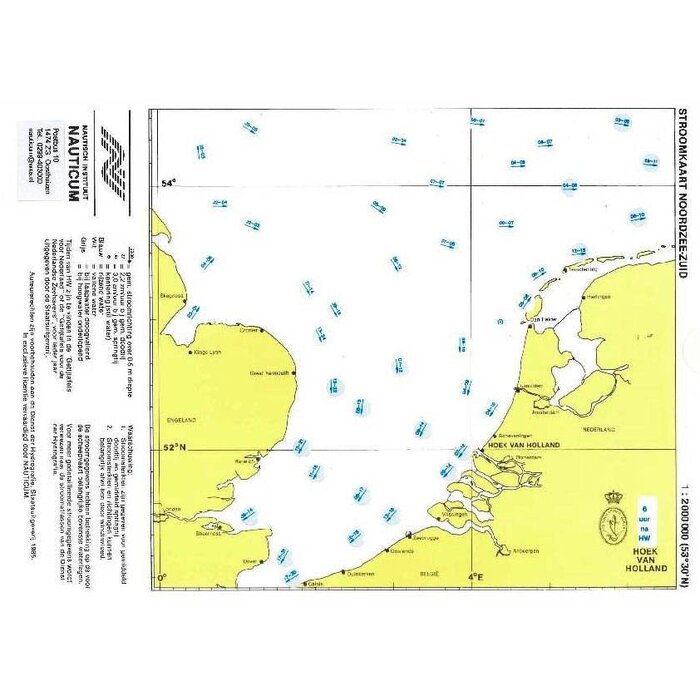 Nauticum Stroomschuifkaart Noordzee