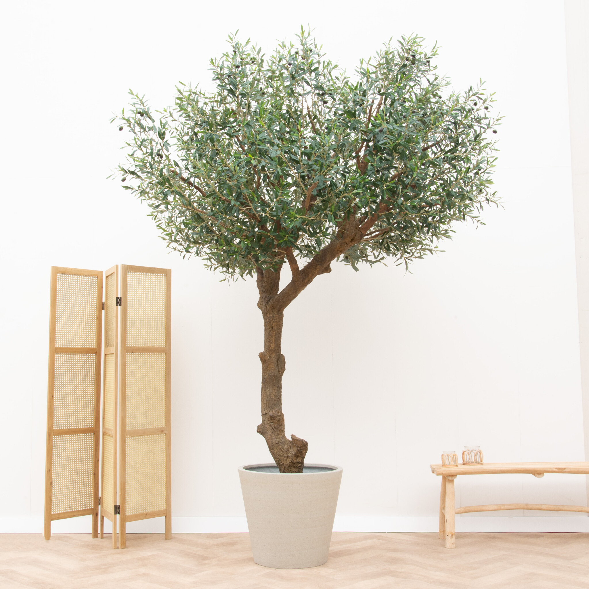 Artificial Olive Tree Giant Y stem - 270cm - Green Bubble