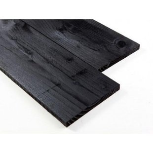 Douglas plank | 2.2x20cm (22x200mm) | zwart gecoat