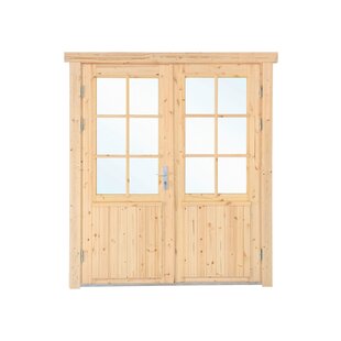 Vuren dubbele deur met raam XXL | 181.5cm x 215cm