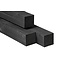 Paal zwart | 14x14cm (140x140mm) | 2.50m | geschaafd