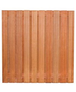Tuinscherm Dronten | 21 planks | Hardhout