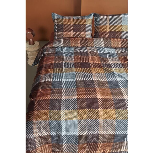 Bedding House Brett dekbedovertrek terra Bedding House Brett dekbedovertrek terra