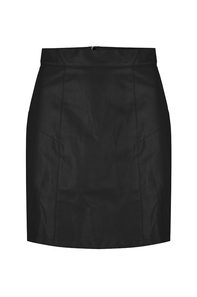 Lofty Manner Black Leather Skirt Melody