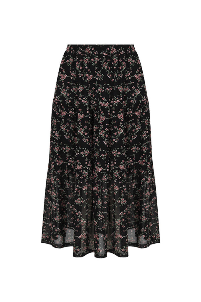 Lofty Manner Black Midi Skirt Madelon