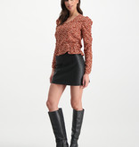 Lofty Manner Orange Floral Print Top Assiya