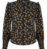 Lofty Manner Black Floral Print Top Mayra
