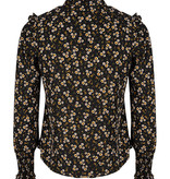 Lofty Manner Zwarte Bloemenprint Top Mayra