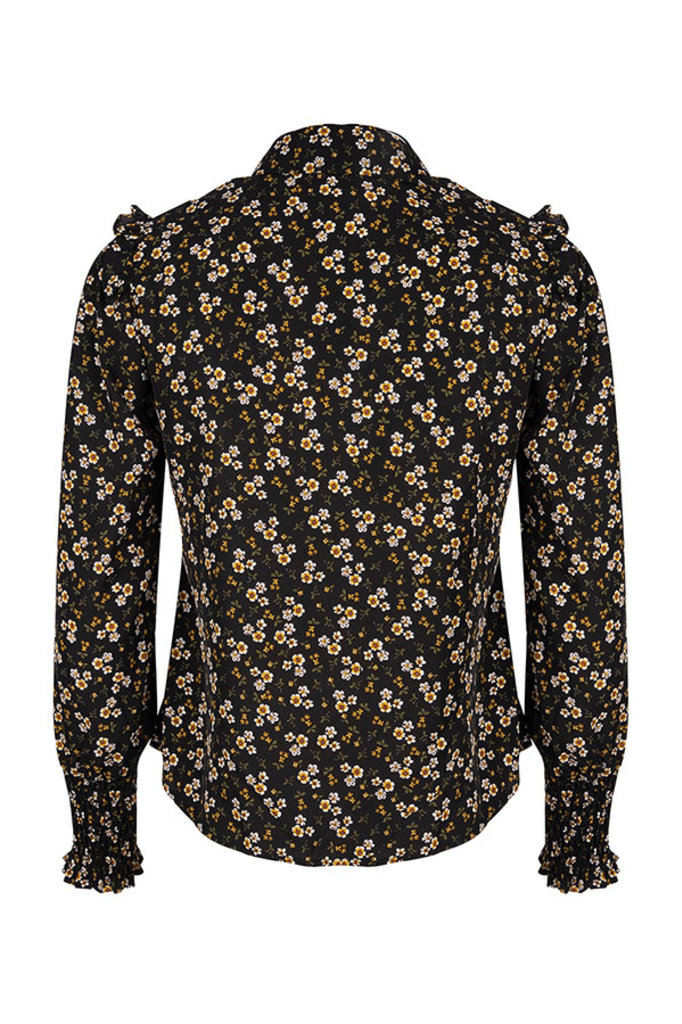 Lofty Manner Zwarte Bloemenprint Top Mayra