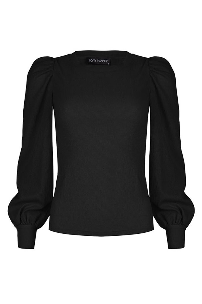 Lofty Manner Zwarte Top Flore