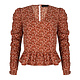 Orange Floral Print Top Assiya
