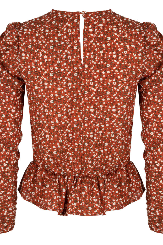 Lofty Manner Oranje Bloemenprint Top Assiya