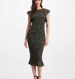 Lofty Manner Long Black Floral Print Dress Celia