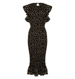 Lofty Manner Long Black Floral Print Dress Celia