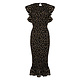 Long Black Floral Print Dress Celia