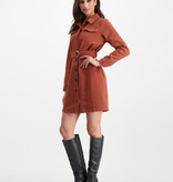 Lofty Manner Rust Brown Denim Dress Jessie