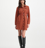 Lofty Manner Rust Brown Denim Dress Jessie