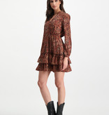 Lofty Manner Rode Panterprint Jurk Fayah