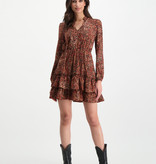 Lofty Manner Rode Panterprint Jurk Fayah