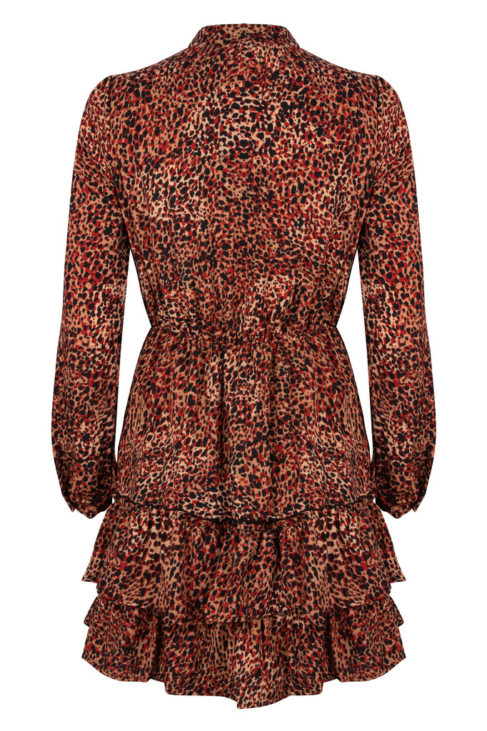 Lofty Manner Red Panther Print Dress Fayah