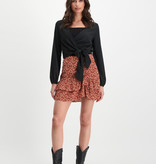 Lofty Manner Oranje Bloemenprint Mini Rok Ciara