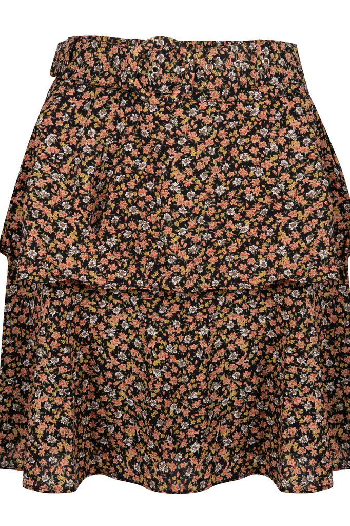 Lofty Manner Colored Floral Print Skirt Jazz
