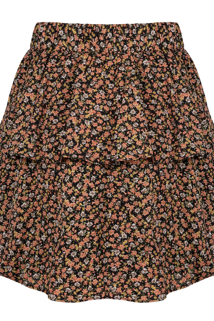 Lofty Manner Colored Floral Print Skirt Jazz