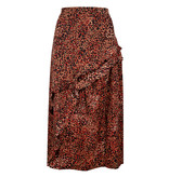 Lofty Manner Rode Panterprint Maxi Rok Evelyne