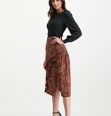 Lofty Manner Rode Panterprint Maxi Rok Evelyne