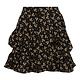 Black & Yellow Floral Print Skirt Ivana