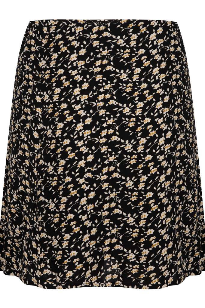 Lofty Manner Black Floral Print Skirt Marly
