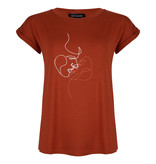 Lofty Manner Roestbruin T-shirt Zoe