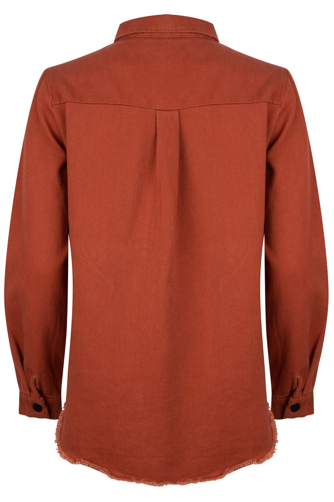 Lofty Manner Rust brown denim jacket Tara