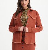 Lofty Manner Rust brown denim jacket Tara