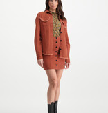 Lofty Manner Rust brown denim jacket Tara