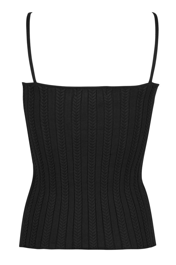 Lofty Manner Black Knitted Top Jolene