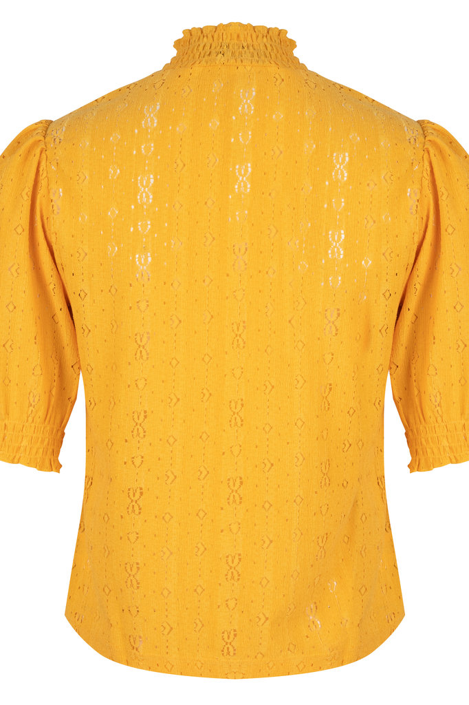 Lofty Manner Gele Pofmouw Blouse Gabriela