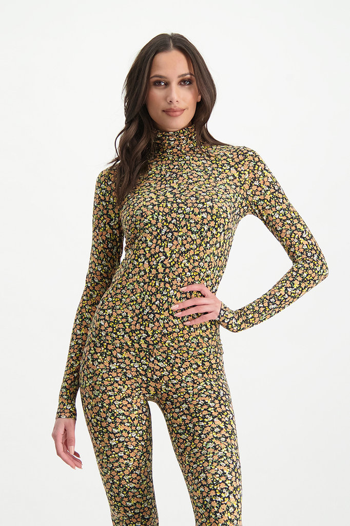 Lofty Manner Colored Floral Print Top Celine