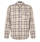 Lofty Manner Blauw-wit Shirt Fransisco