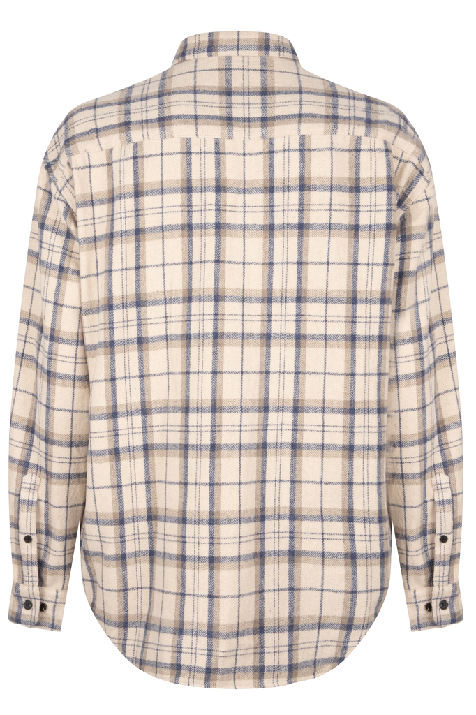 Lofty Manner Blauw-wit Shirt Fransisco