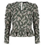 Lofty Manner Green Floral Print Top Assiya
