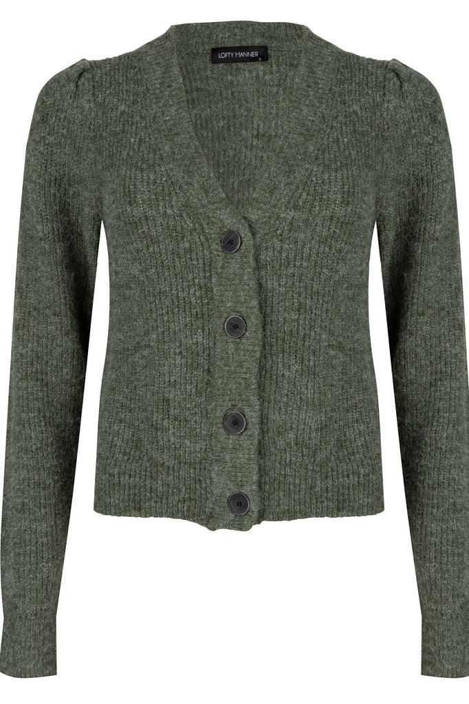 Lofty Manner Green Knitted Cardigan Daphne