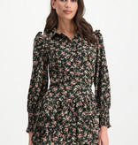 Lofty Manner Pink-Black Floral Print Top Mayra