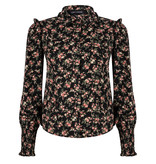 Lofty Manner Pink-Black Floral Print Top Mayra