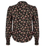 Lofty Manner Pink-Black Floral Print Top Mayra