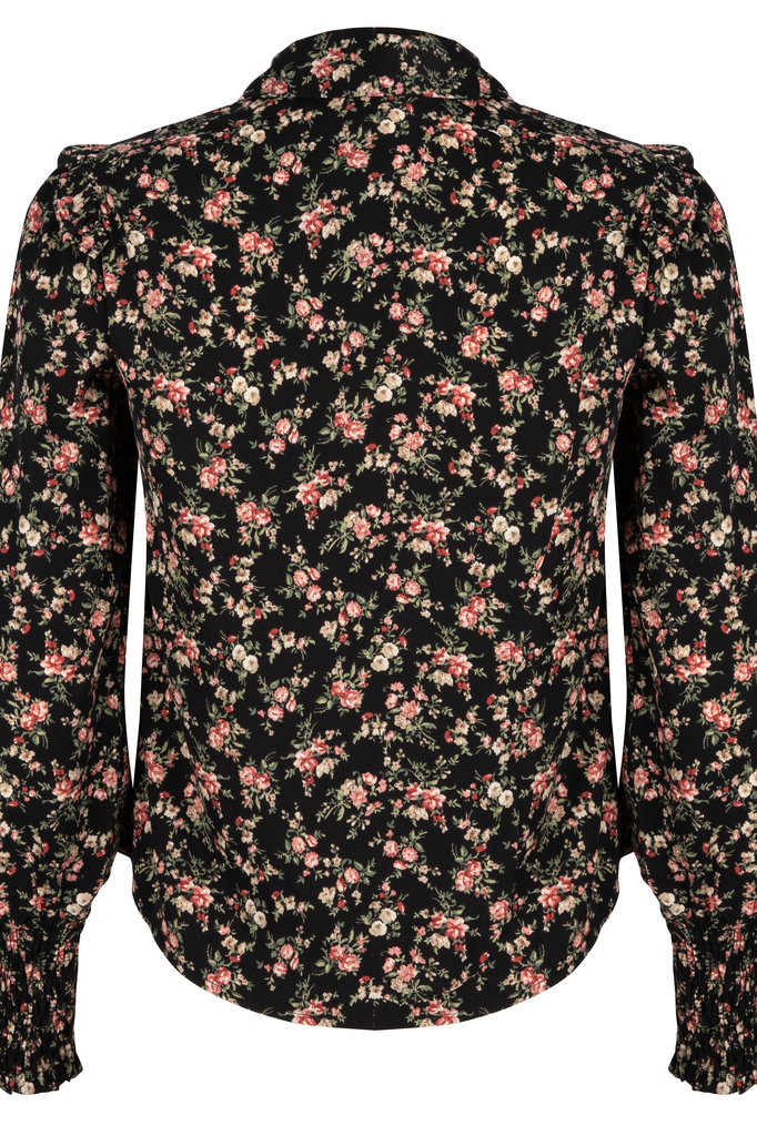 Lofty Manner Pink-Black Floral Print Top Mayra