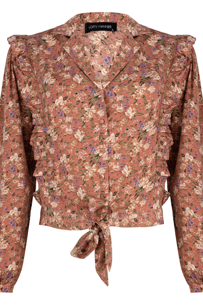 Lofty Manner Roze Bloemenprint Blouse Roxy