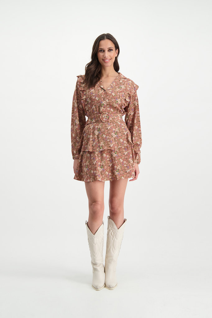 Lofty Manner Pink Floral Print Blouse Roxy
