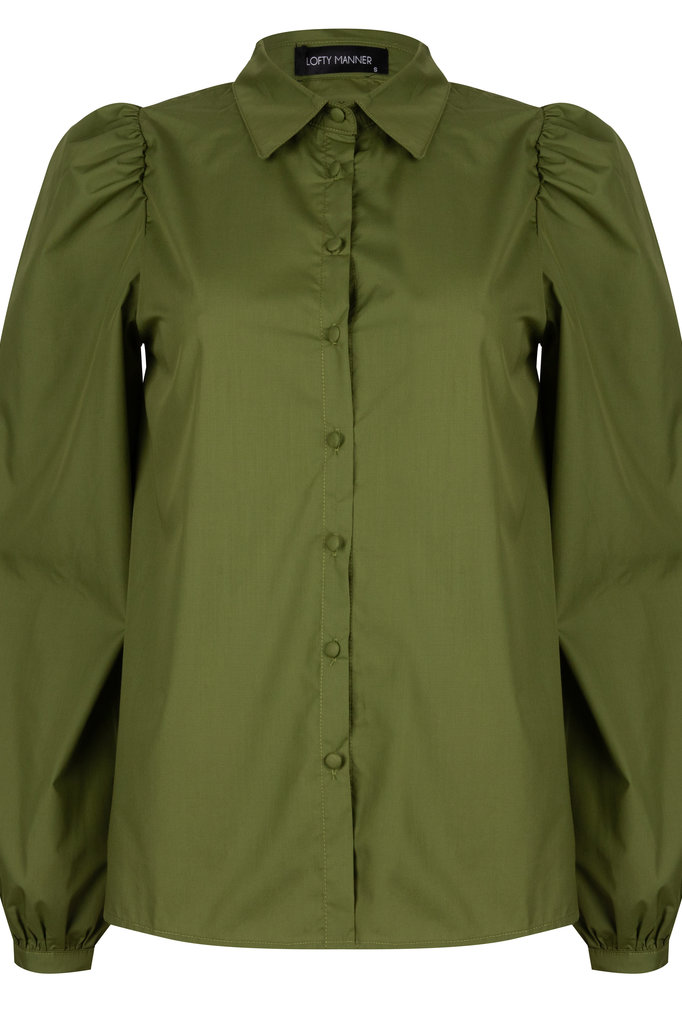 Lofty Manner Groene Blouse Emilou
